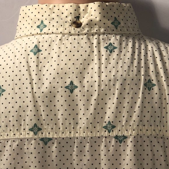 Nuco LA brand Los Angeles polka dot green mod pattern dress shirt Mens Medium M - Picture 6 of 7